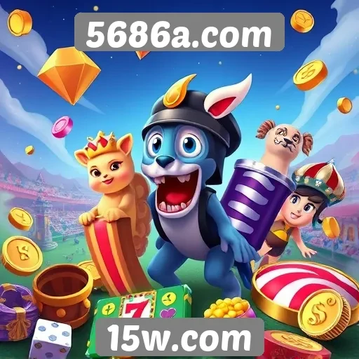 Variedade de jogos disponíveis em 5686a.com